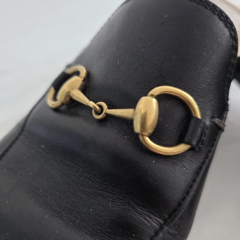 Gucci Princetown Black Slide Mule with Brown Insole - Picture 2 of 8